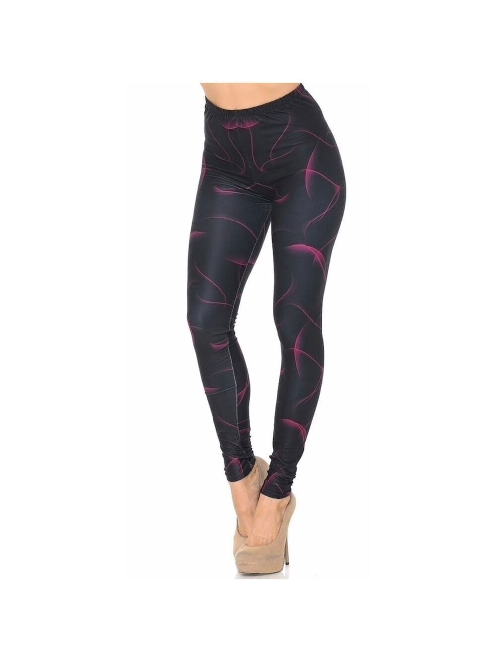 LEGGINGS DEPOT BLUE & Purple Abstract Full Length Leggings Size 18 NWT